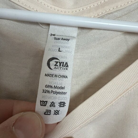 Zyia Active Go To Peach Crew Neck Short Sleeve Athletic Basic Tee Large Women’s - Picture 4 of 6